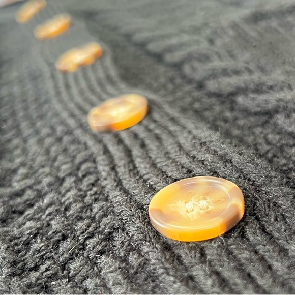 wonder nation Sweater Girls’ Cable Knit Cardigan Black Youth XL 14 16 Plus - Picture 9 of 15